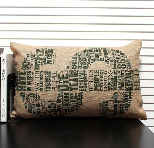 Multi-Element Dollar Words Pillow Case