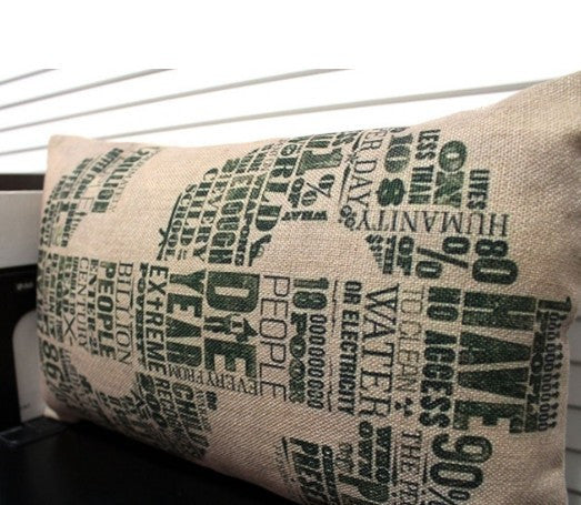 Multi-Element Dollar Words Pillow Case