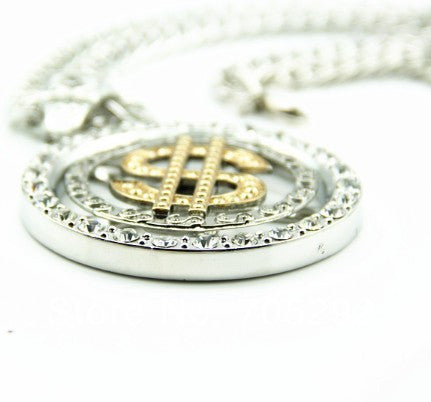 Celebrity Style Bling Dollar Sign Pendant